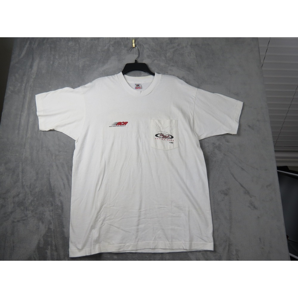 Vintage Fruit of the Loom Shirt Mens XL White Dale Earnhardt Racing Gear RCR